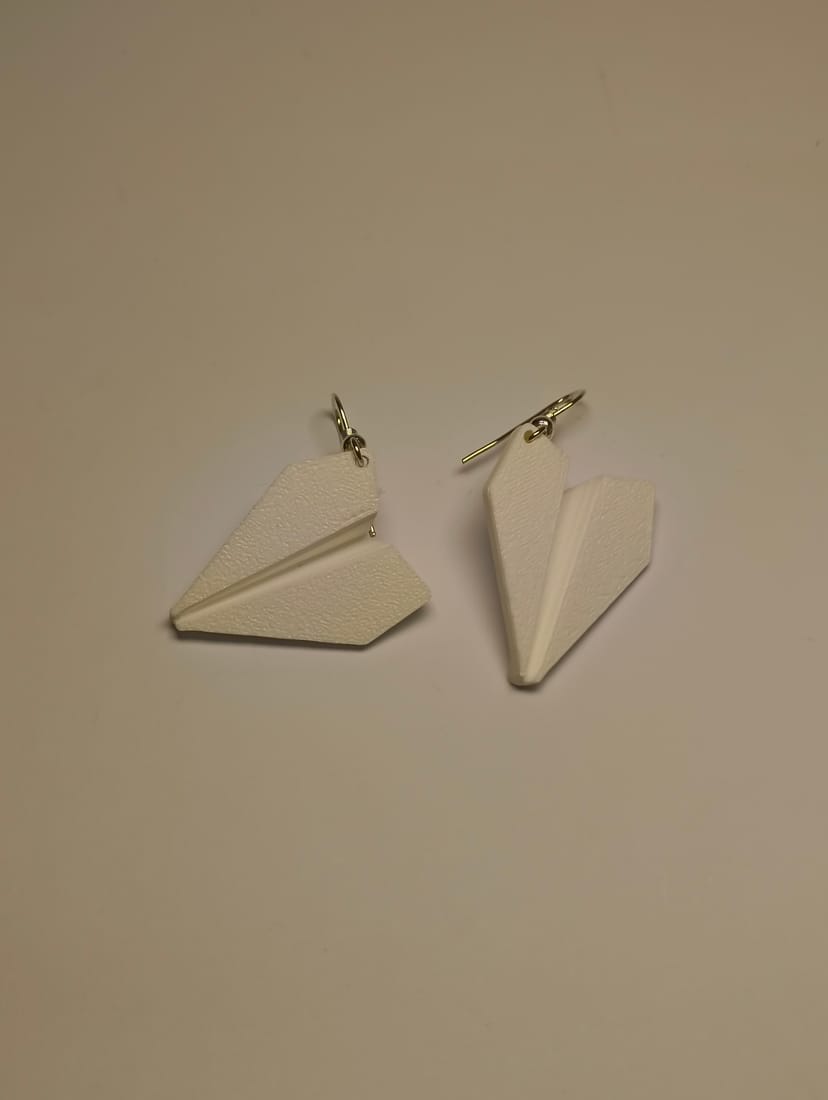 Paper plane earrings