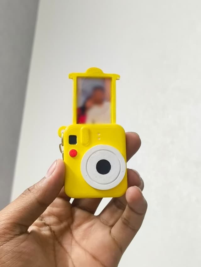Instant camera photo keychain